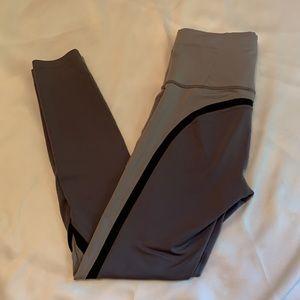 ATHLETA Leggings, Size XS. Color is Light gray, dark gray, and black